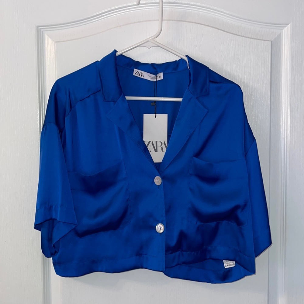 NWT Zara Button Down Crop